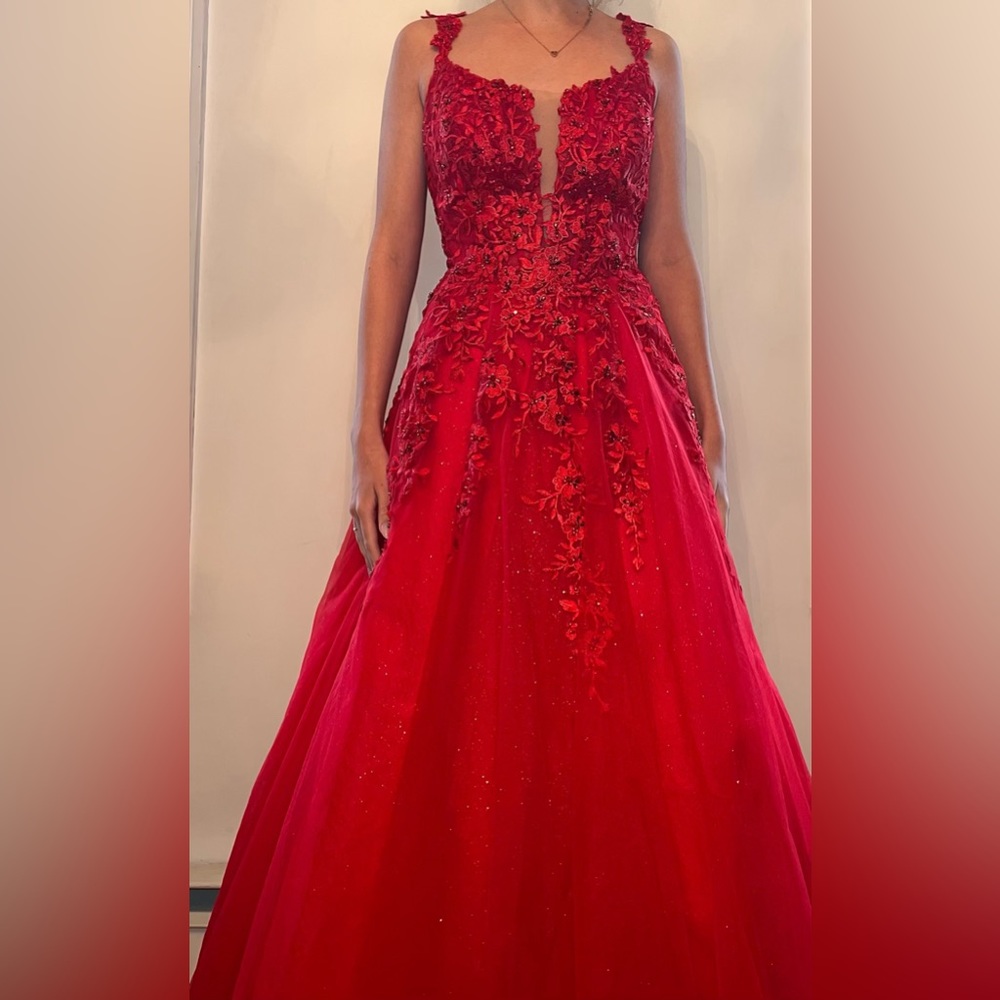 Beautiful Red Ellie Wilde Prom Dress